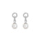 Dew 5mm Shell Pearl Linked Beaded Circle Stud Drop Earrings 53105SHP