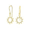 Dew Gold Plated Sun CZ Drop Earrings