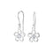 Dew Open Flower CZ Drop Earrings