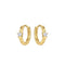 Dew Gold Plated CZ Mini Star Hinged Hoop Earrings