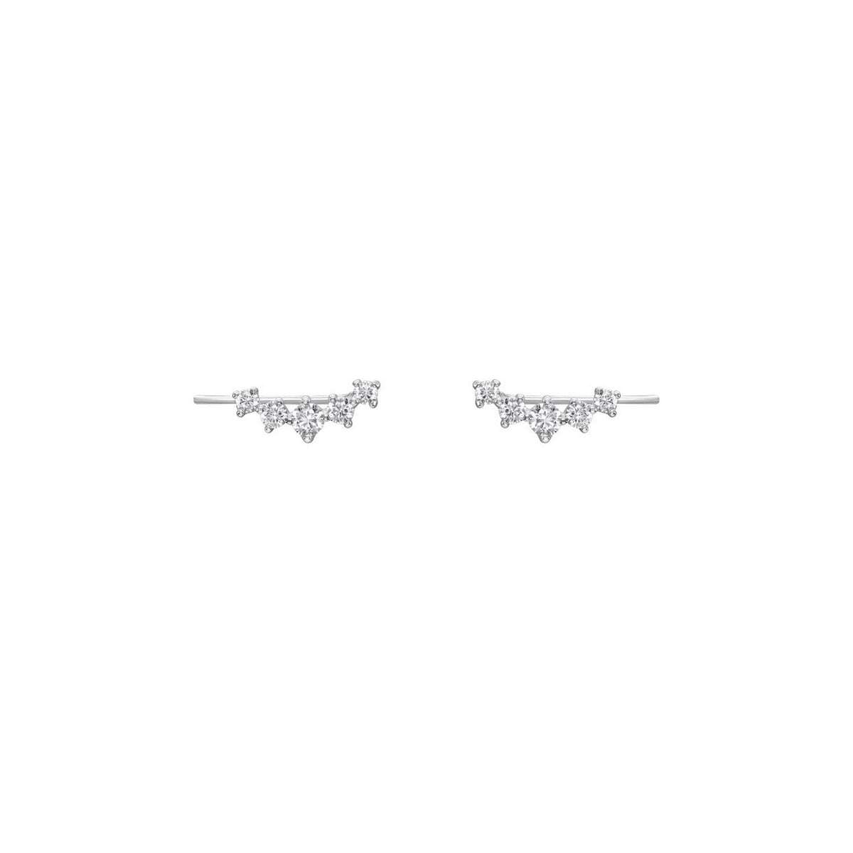 Dew Curve CZ Ear Climbers
