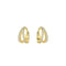 Dew Gold Plated CZ Double Band Hoop Earrings