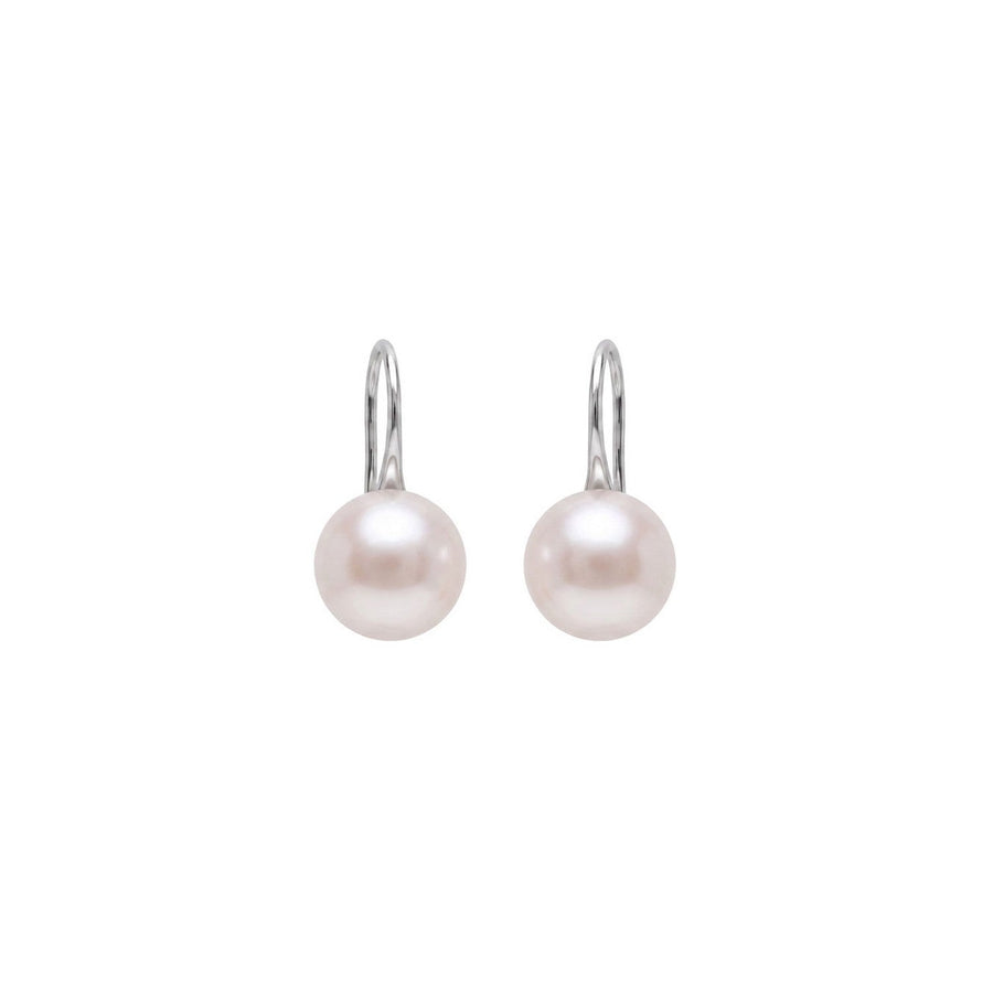 Dew 9mm Button Pearl Drop Earrings 58794FP
