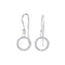 Dew Open Circle CZ Drop Earrings