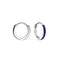 Dew Navy Enamel 13mm Hoop Earrings