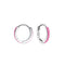 Dew Pink Enamel 13mm Hoop Earrings