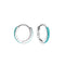 Dew Turquoise Enamel 13mm Hoop Earrings