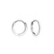Dew White Enamel 13mm Hoop Earrings