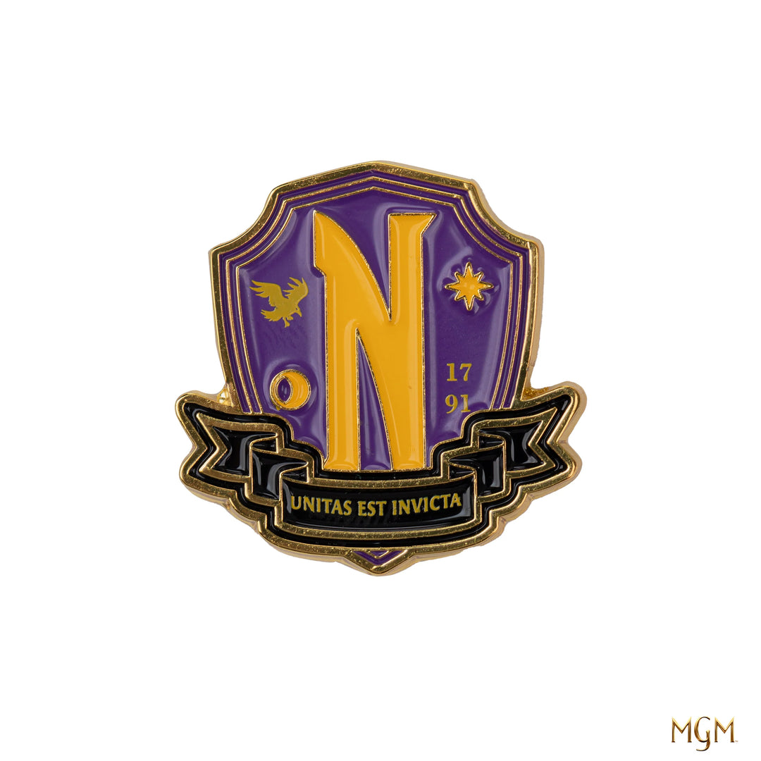 Wednesday Pin Nevermore Academy set of 2 CR3270