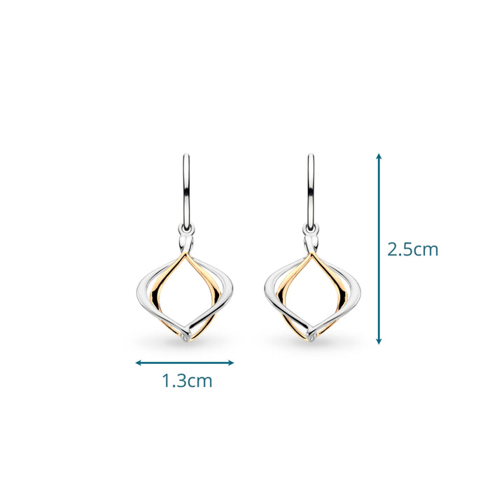 Kit Heath Alicia Golden Gold Plated Petite Drop Earrings 60018GRP