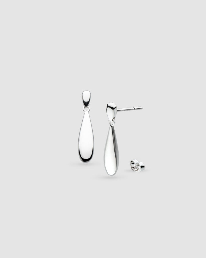 Kit Heath Coast Pebble Smooth Slim Stud Drop Earrings 60141RP