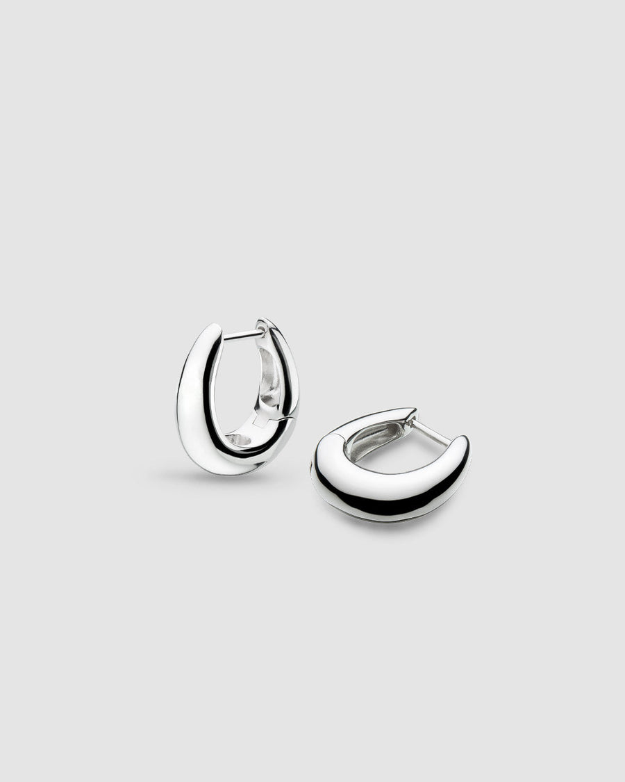 Kit Heath Coast Pebble Smooth Hinged Hoop Earrings 60152RP