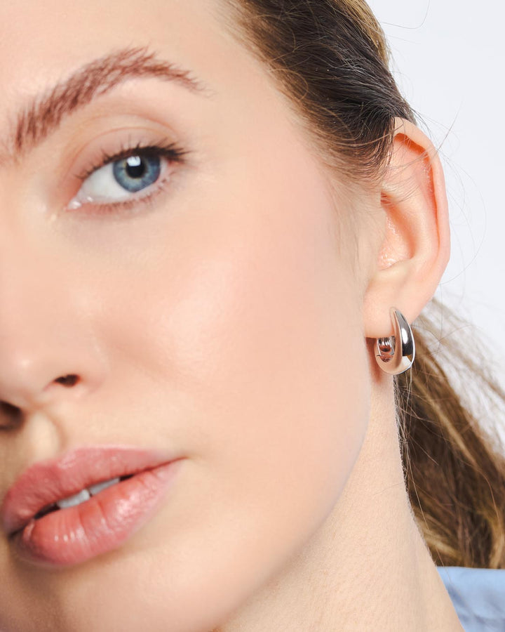 Kit Heath Coast Pebble Smooth Hinged Hoop Earrings 60152RP