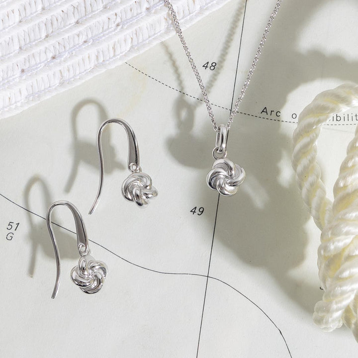 Kit Heath Marina Tide Knot Rhodium Plated 18" Necklace 91060RP