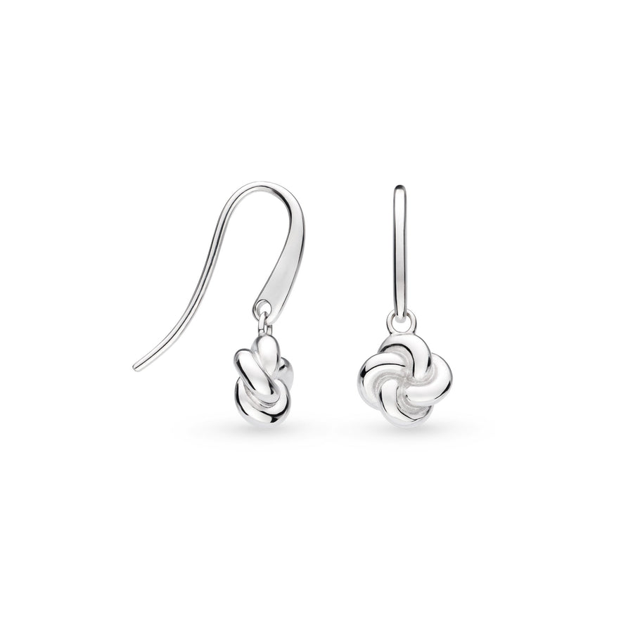 Kit Heath Marina Tide Knot Rhodium Plated Drop Earrings 61060RP