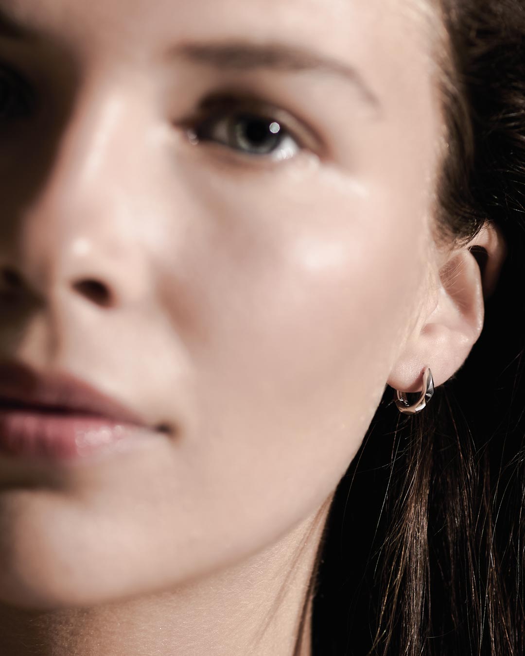 Kit Heath Glint Geo Narrow Hinged Hoop Earrings 61252RP