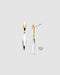 Kit Heath Glint Golden Gold Plated Two-Tone Stud Drop Earrings 61254GRP