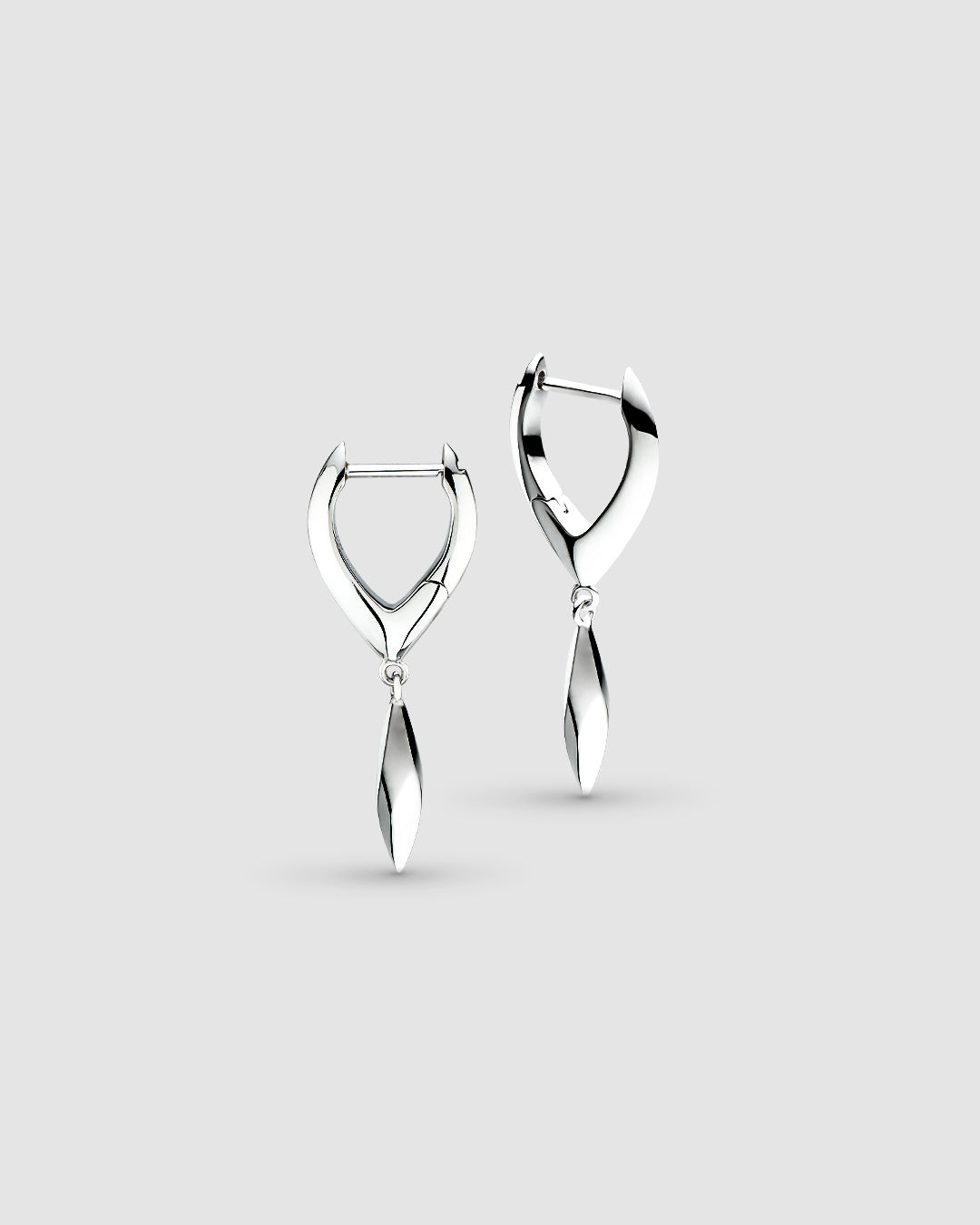 Kit Heath Glint Tapered Hinged Hoop Drop Earrings 61255RP