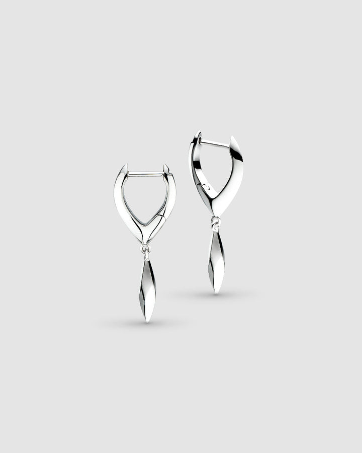 Kit Heath Glint Tapered Hinged Hoop Drop Earrings 61255RP