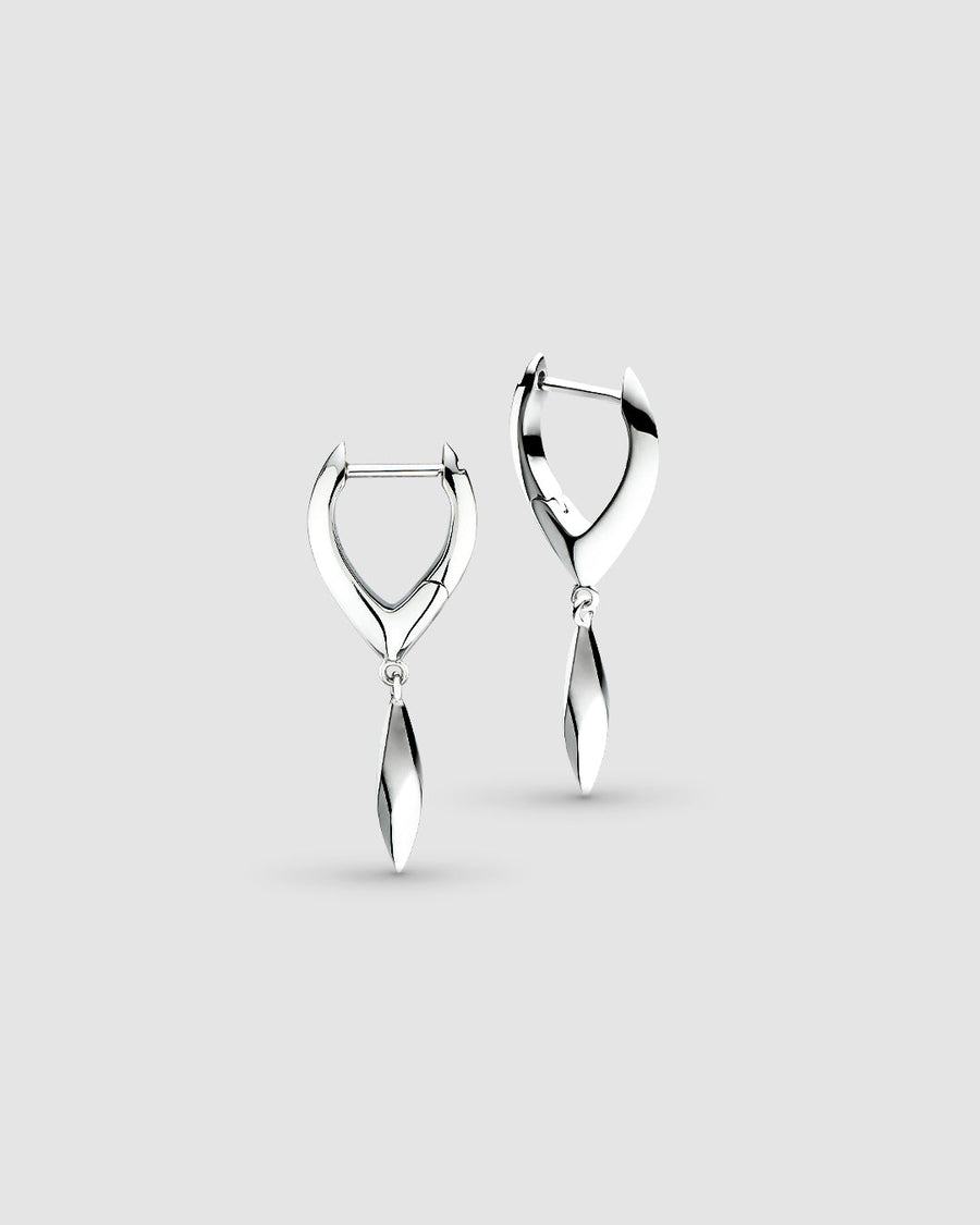 Kit Heath Glint Tapered Hinged Hoop Drop Earrings 61255RP