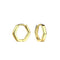 Dew Gold Plated Hexagon Hinged Hoop Earrings 63331GD
