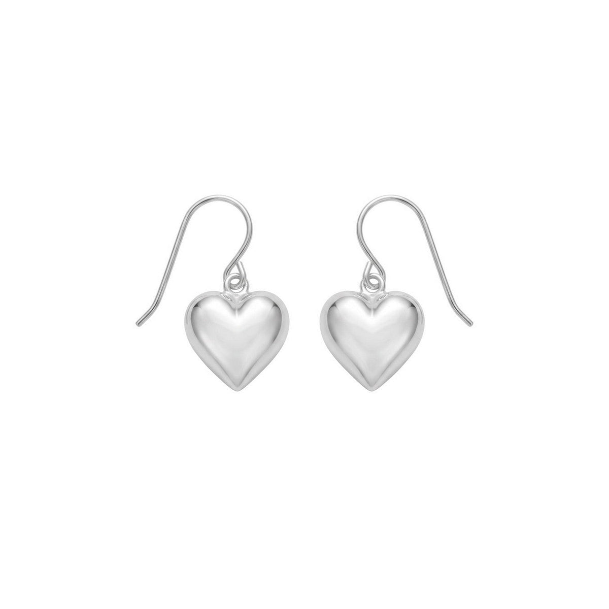 Dew Puff Heart Drop Earrings