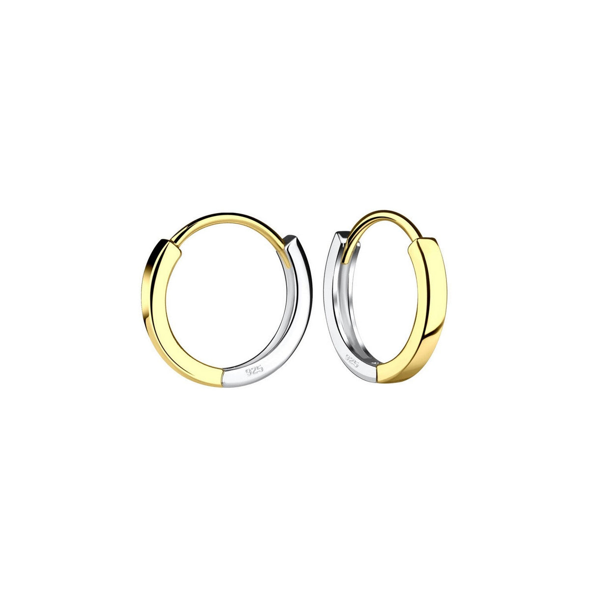 Dew 12mm Gold Plated Hoop Earrings