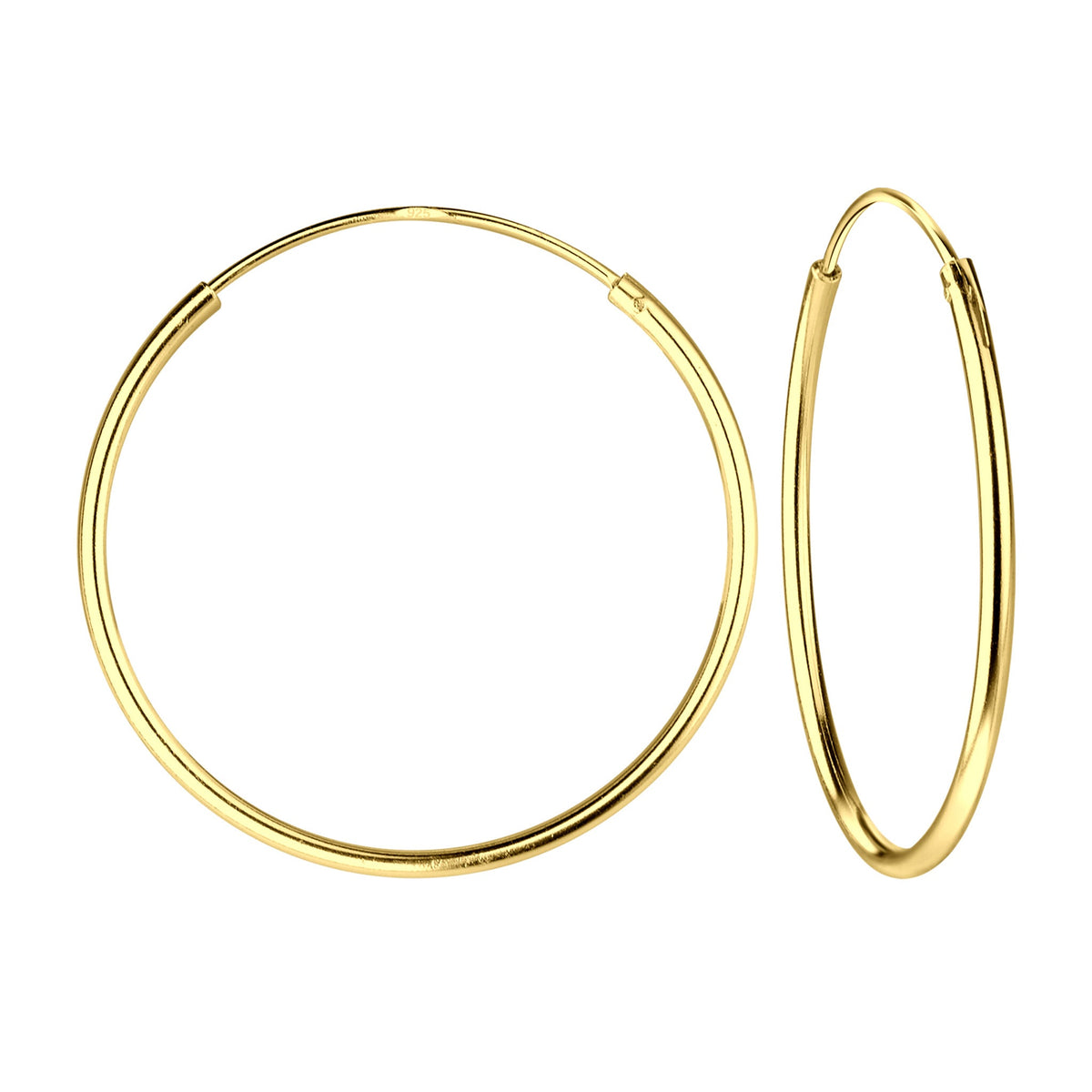 Dew Gold Plated 25mm Sleeper Hoop Earrings 67525GD