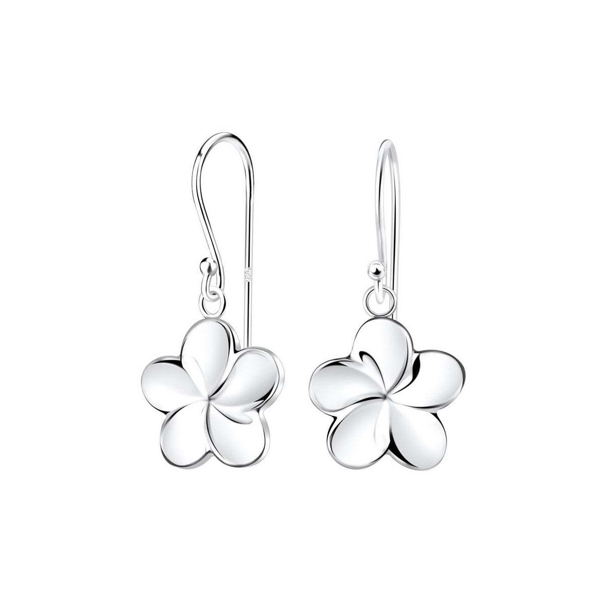 Dew Flower Swirl Drop Earrings