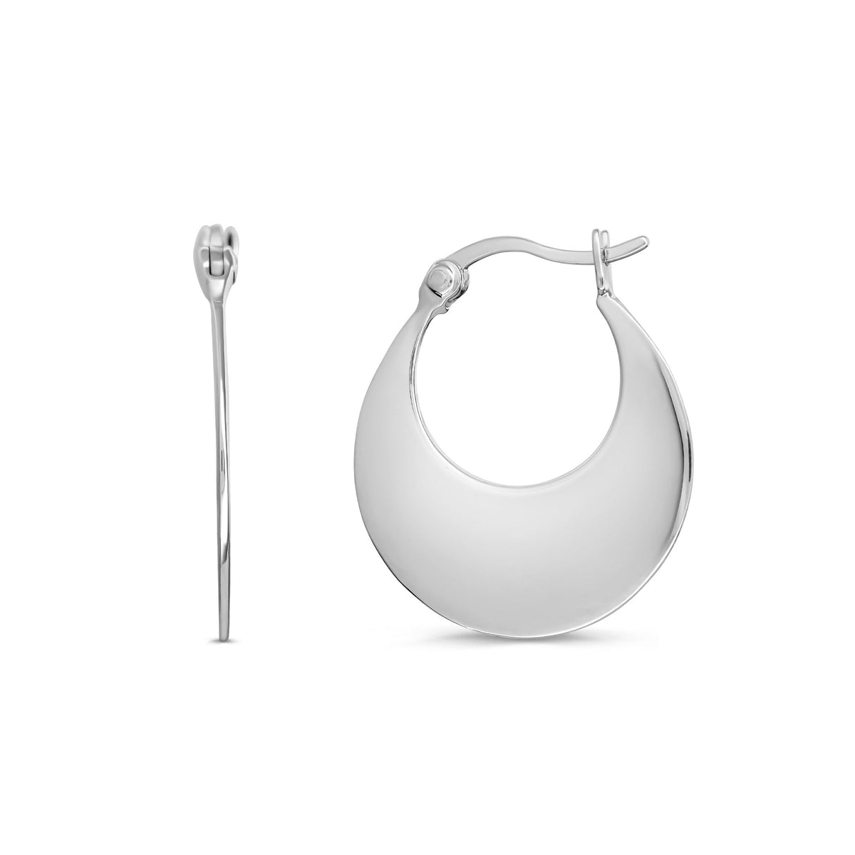 Dew Open Disc Hinged Hoop Earrings 68702HP