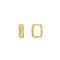 Dew Gold Plated Textured Oblong Hinged Hoop Earrings 68891GD