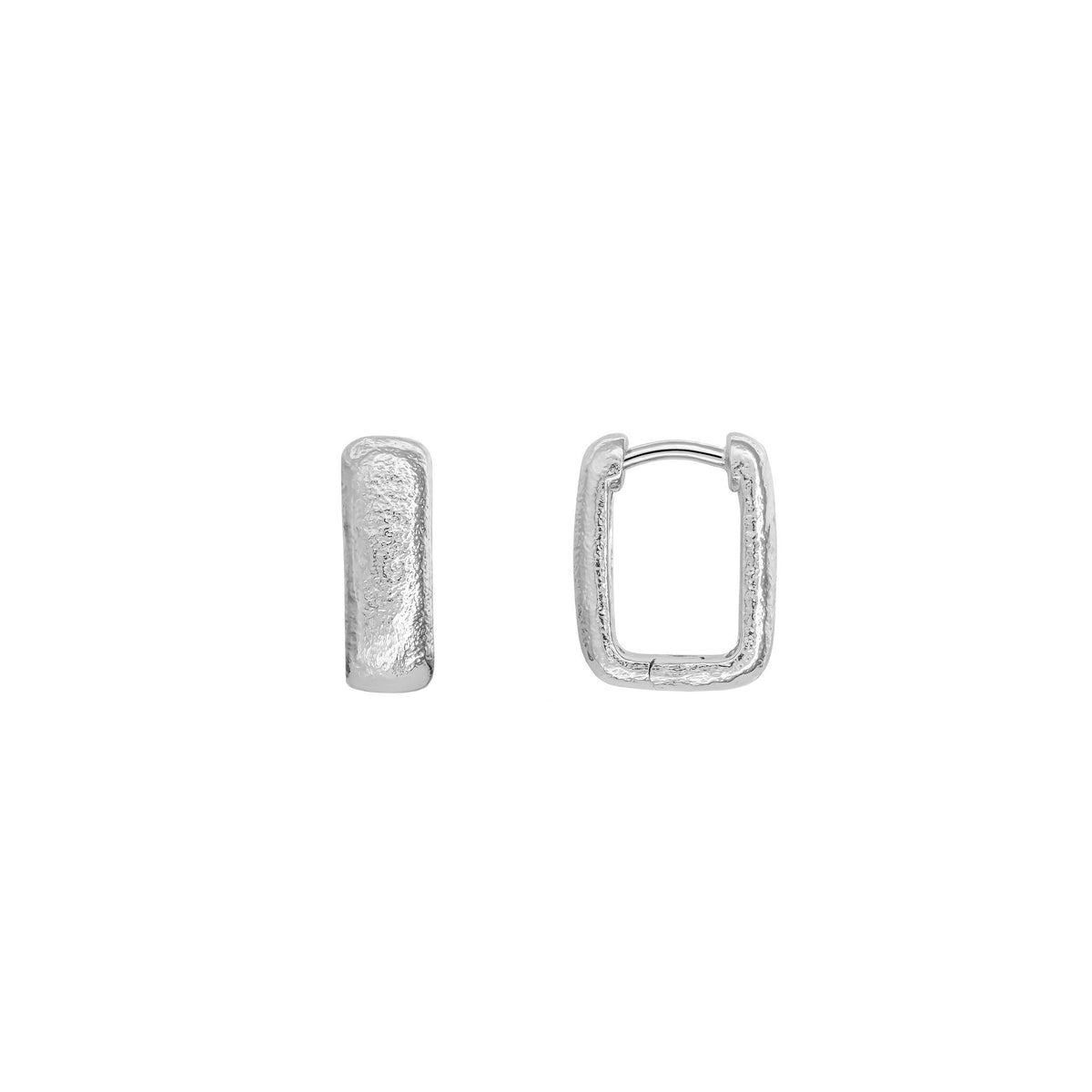 Dew Textured Oblong Hinged Hoop Earrings 68891HP