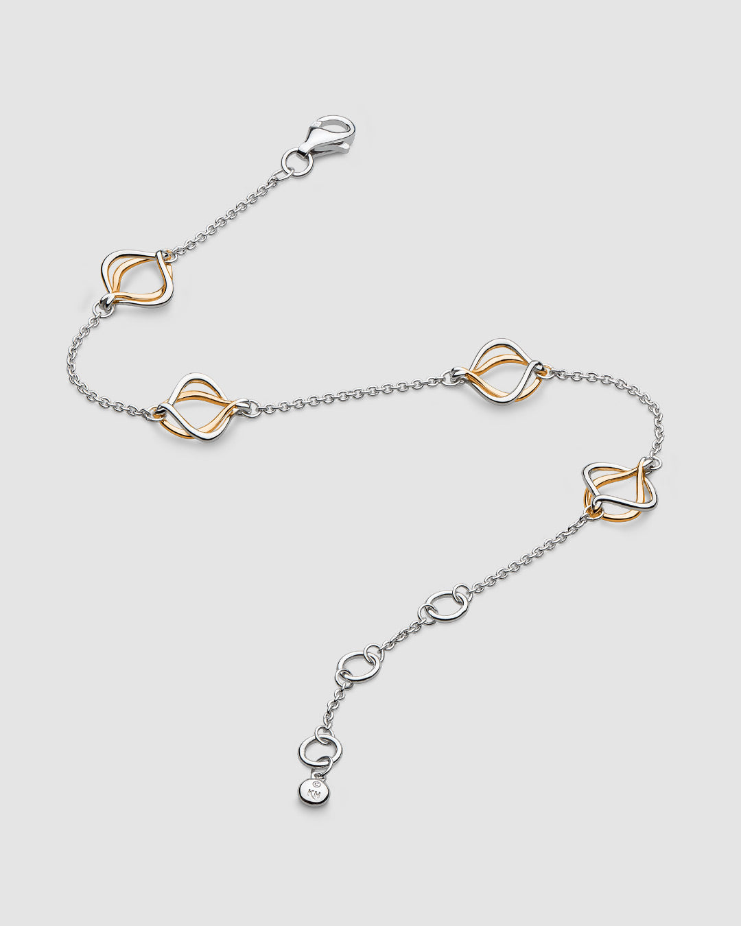 Kit Heath Alicia Rose RP/RGP 7.5" Fine Station Bracelet 70018RRP