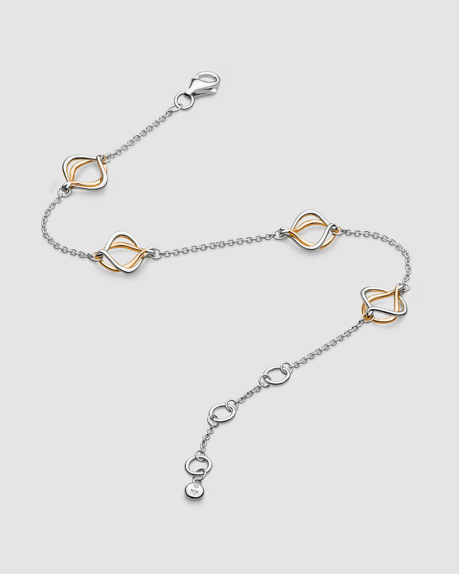Kit Heath Alicia Rose RP/RGP 7.5" Fine Station Bracelet 70018RRP