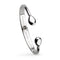 Kit Heath Coast Pebble Smooth Rhodium Plated Hinged Bangle 70152RP