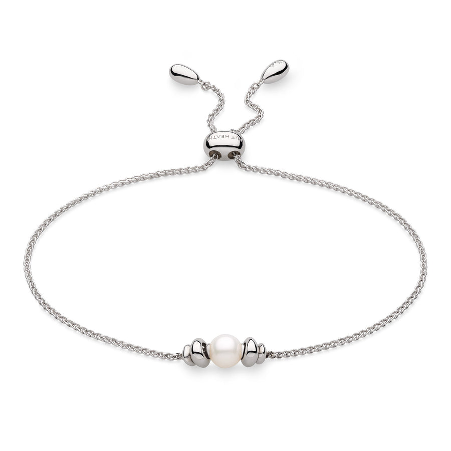 Kit Heath Coast Tumble Pearl Rhodium Plated Toggle Bracelet 70164FP
