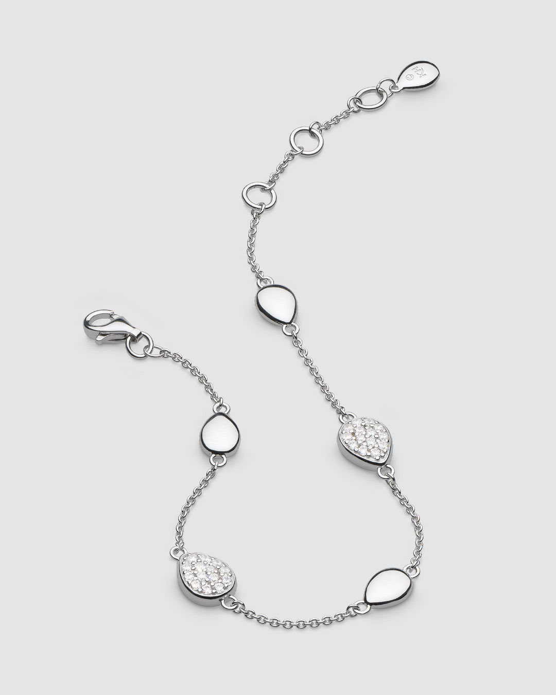 Kit Heath Coast Pebble Glisten Pave Zirconia 7.5? Station Bracelet 70185CZ