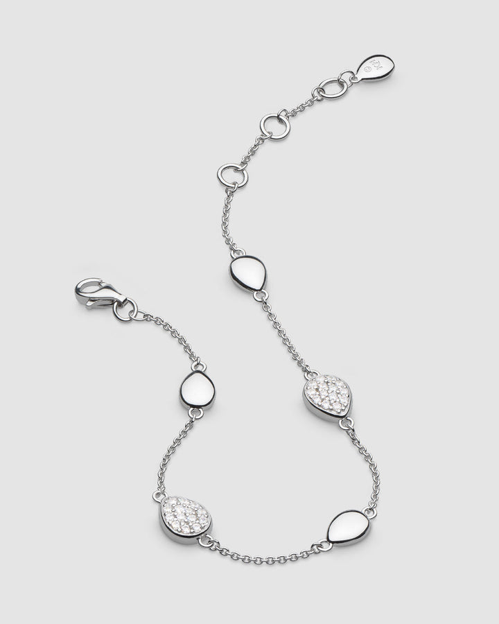 Kit Heath Coast Pebble Glisten Pave Zirconia 7.5? Station Bracelet 70185CZ