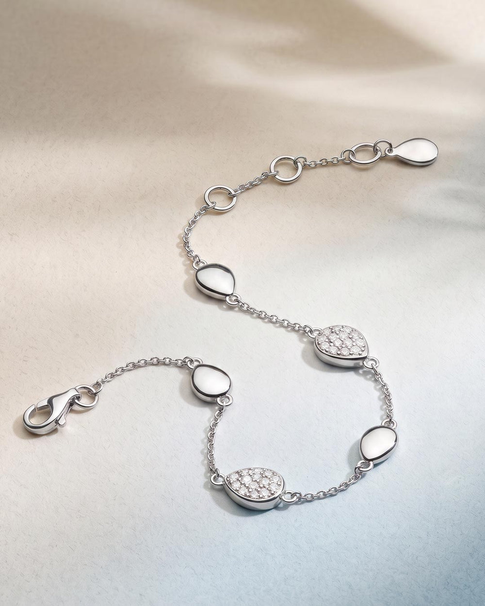 Kit Heath Coast Pebble Glisten Pave Zirconia 7.5? Station Bracelet 70185CZ