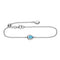 Kit Heath Coast Pebble Blue Blue Opal Rhodium Plated 7 Slider Bracelet 70190BSO
