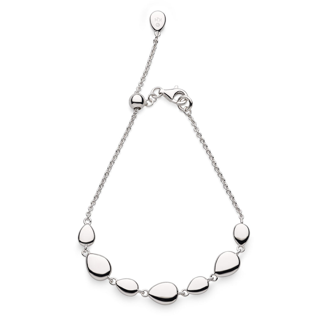 Kit Heath Coast Pebbles Rhodium Plated Linking Pebbles 7? Slider Bracelet  70209RP