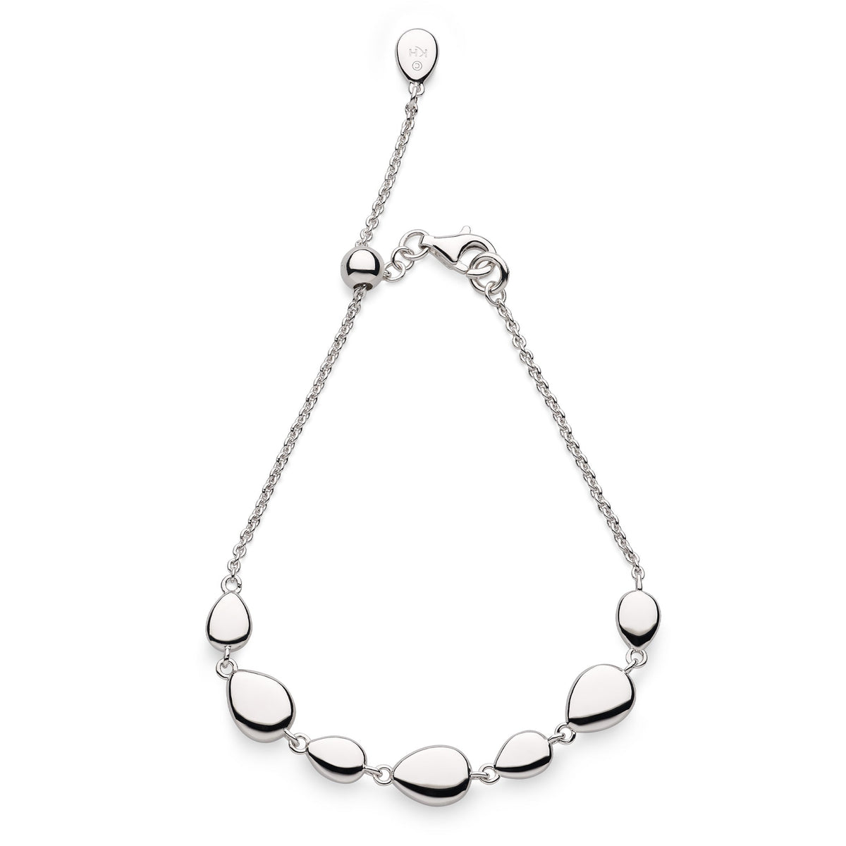 Kit Heath Coast Pebbles Rhodium Plated Linking Pebbles 7? Slider Bracelet  70209RP