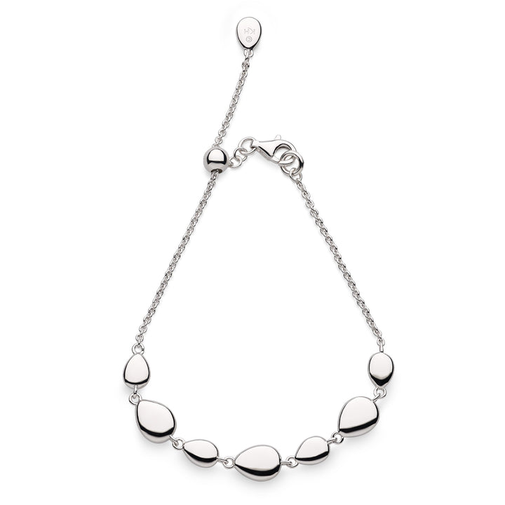 Kit Heath Coast Pebbles Rhodium Plated Linking Pebbles 7? Slider Bracelet  70209RP