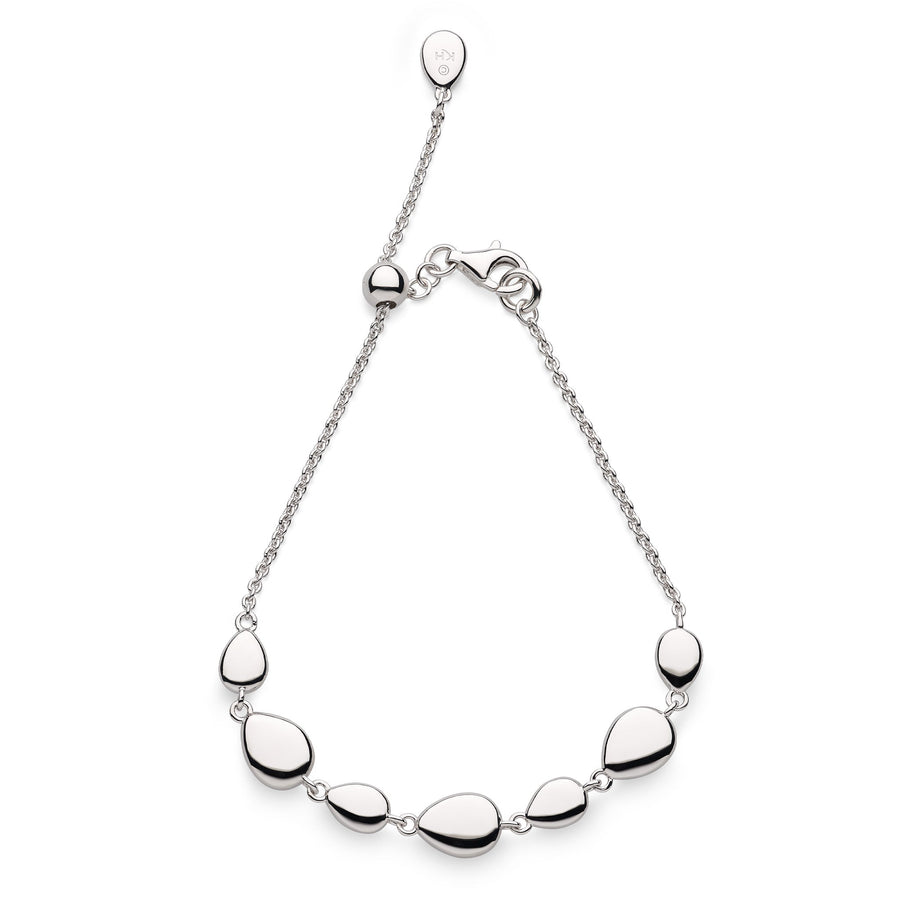 Kit Heath Coast Pebbles Rhodium Plated Linking Pebbles 7" Slider Bracelet  70209RP