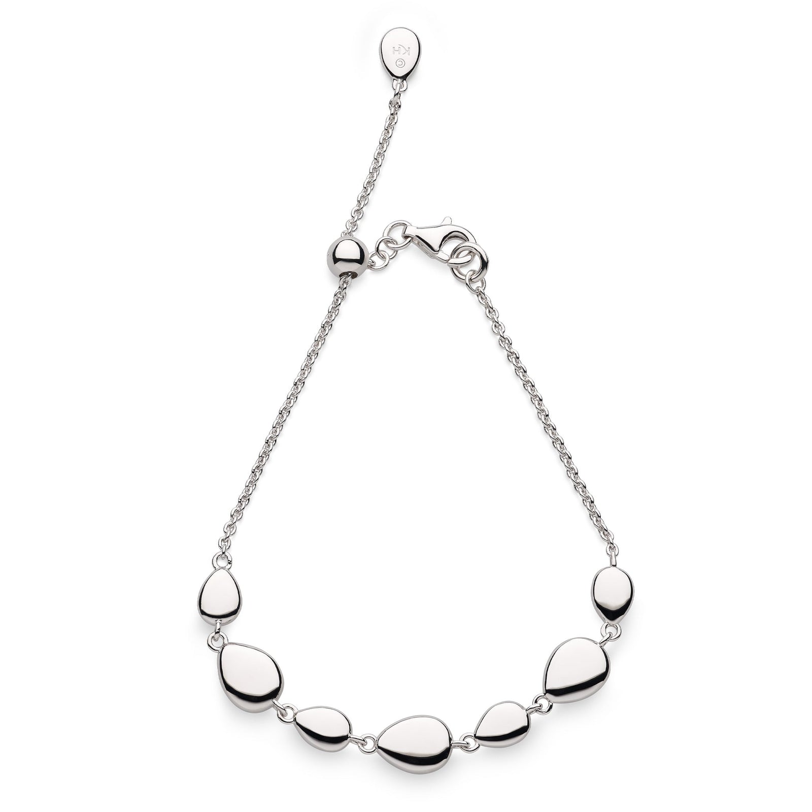 Kit Heath Coast Pebbles Rhodium Plated Linking Pebbles 7? Slider Bracelet  70209RP