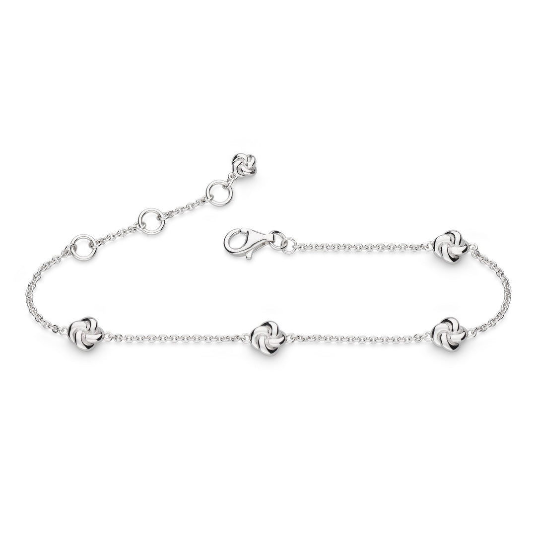 Kit Heath Marina Tide Knot Rhodium Plated 7.5" Bracelet 71060RP