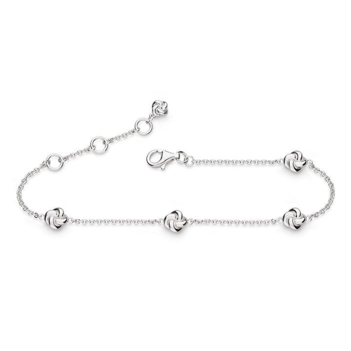 Kit Heath Marina Tide Knot Rhodium Plated 7.5" Bracelet 71060RP