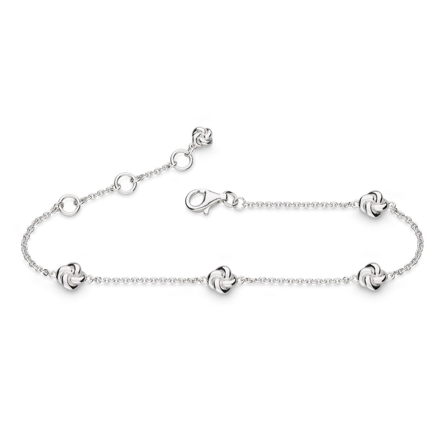 Kit Heath Marina Tide Knot Rhodium Plated 7.5" Bracelet 71060RP
