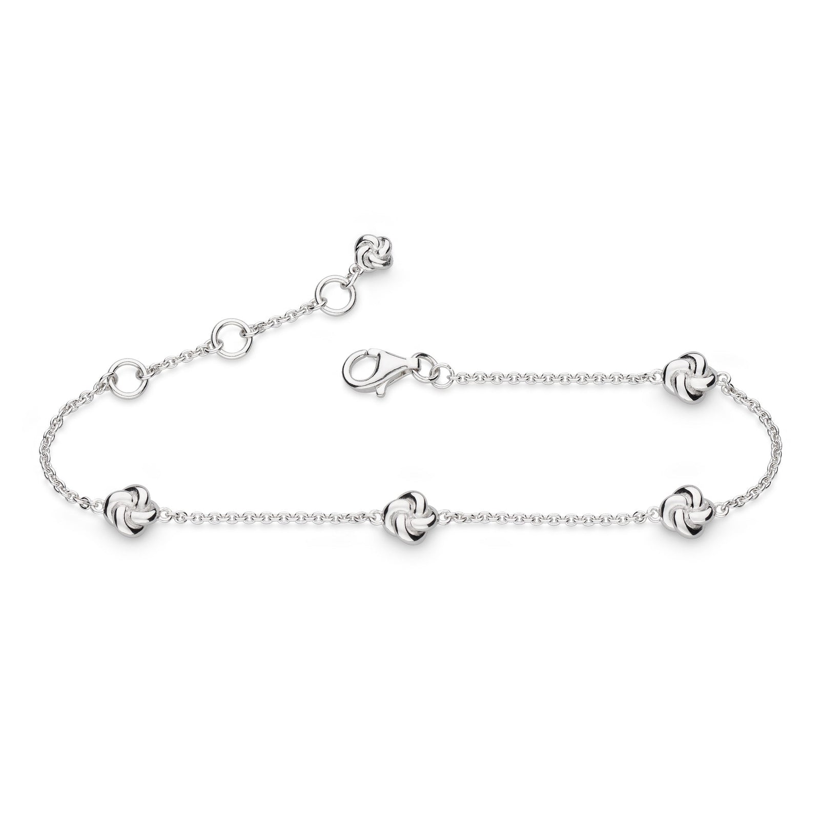 Kit Heath Marina Tide Knot Rhodium Plated 7.5" Bracelet 71060RP