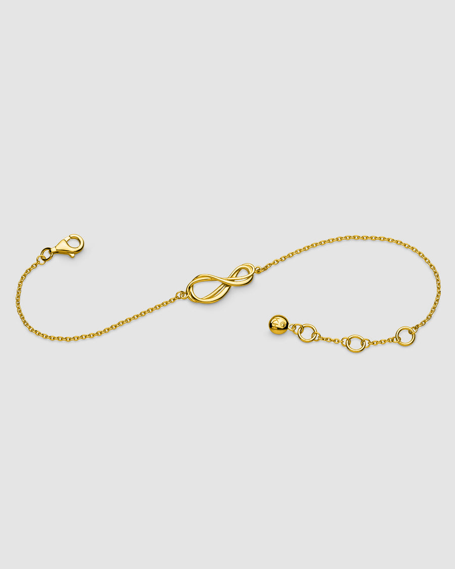 Kit Heath Infinity Mini Golden Gold Plated 7.5? Bracelet 71160GD